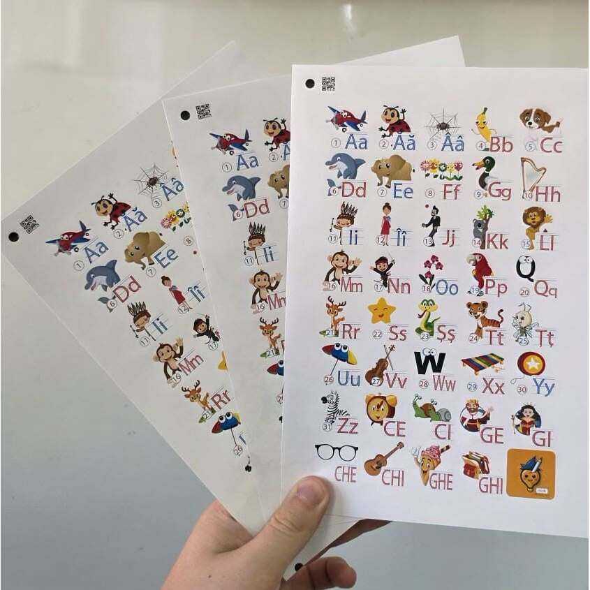 Stiker Litere  Tipar Mari mici CP - NICE Alfabet Autocolant