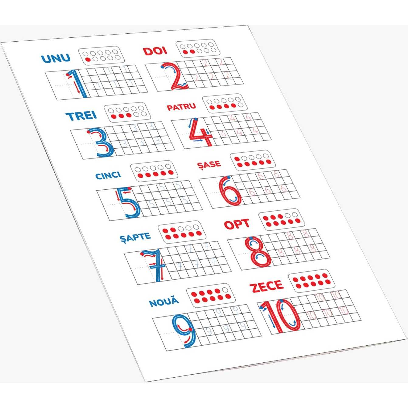 Sticker Cifre 0-10 Inceput Rand 4 x 6 cm Autocolant
