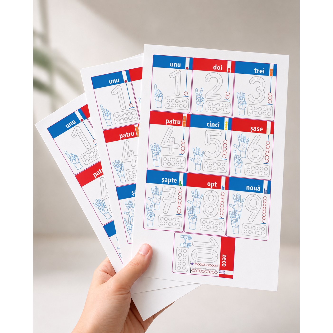 Stiker Cifre 0-10 Mate Vizual 4.5 cm Autocolant