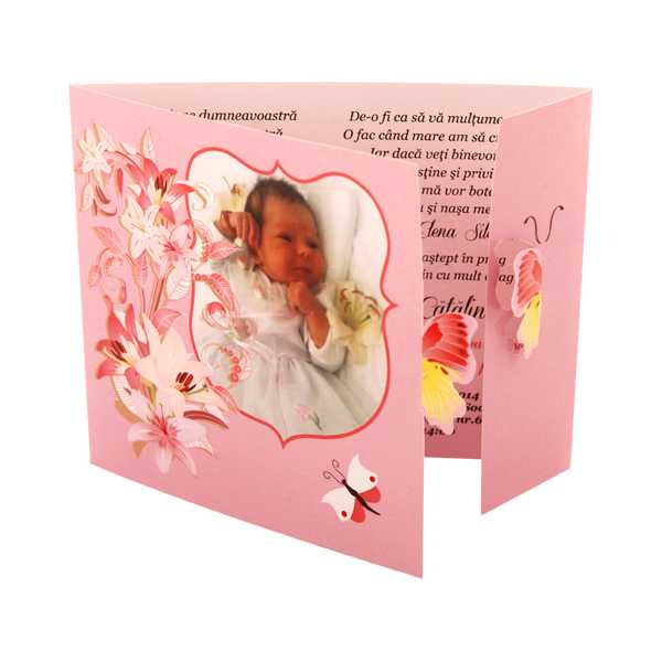 Invitatie Fluturas - marturie