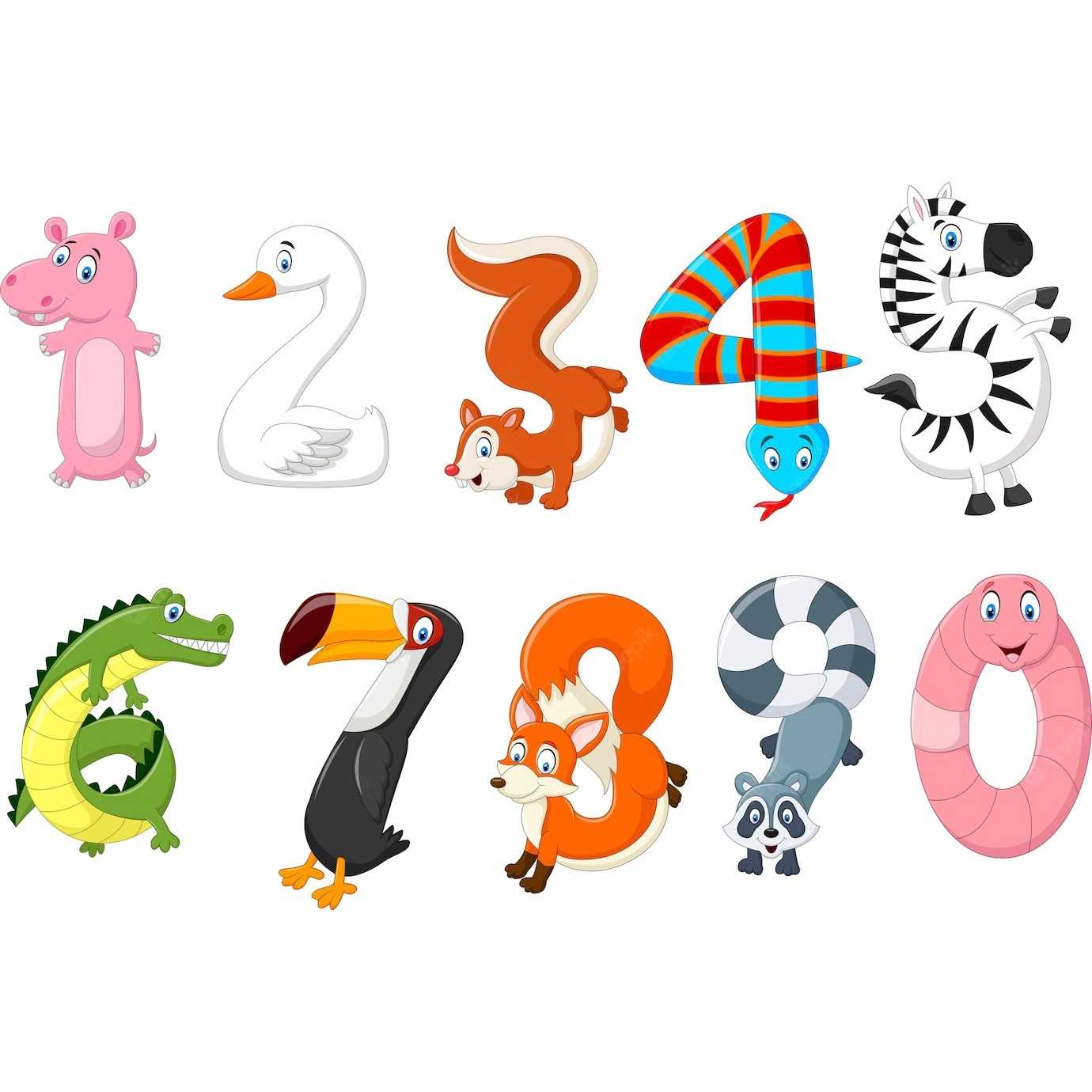 Cifre magnetice 0-9 figuri 15cm